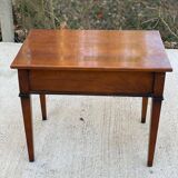 Solid wood rectangular directoire side table