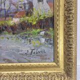 E. Febvre - Oil On Panel “Street Scene”