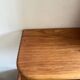 Stained wooden shelf
