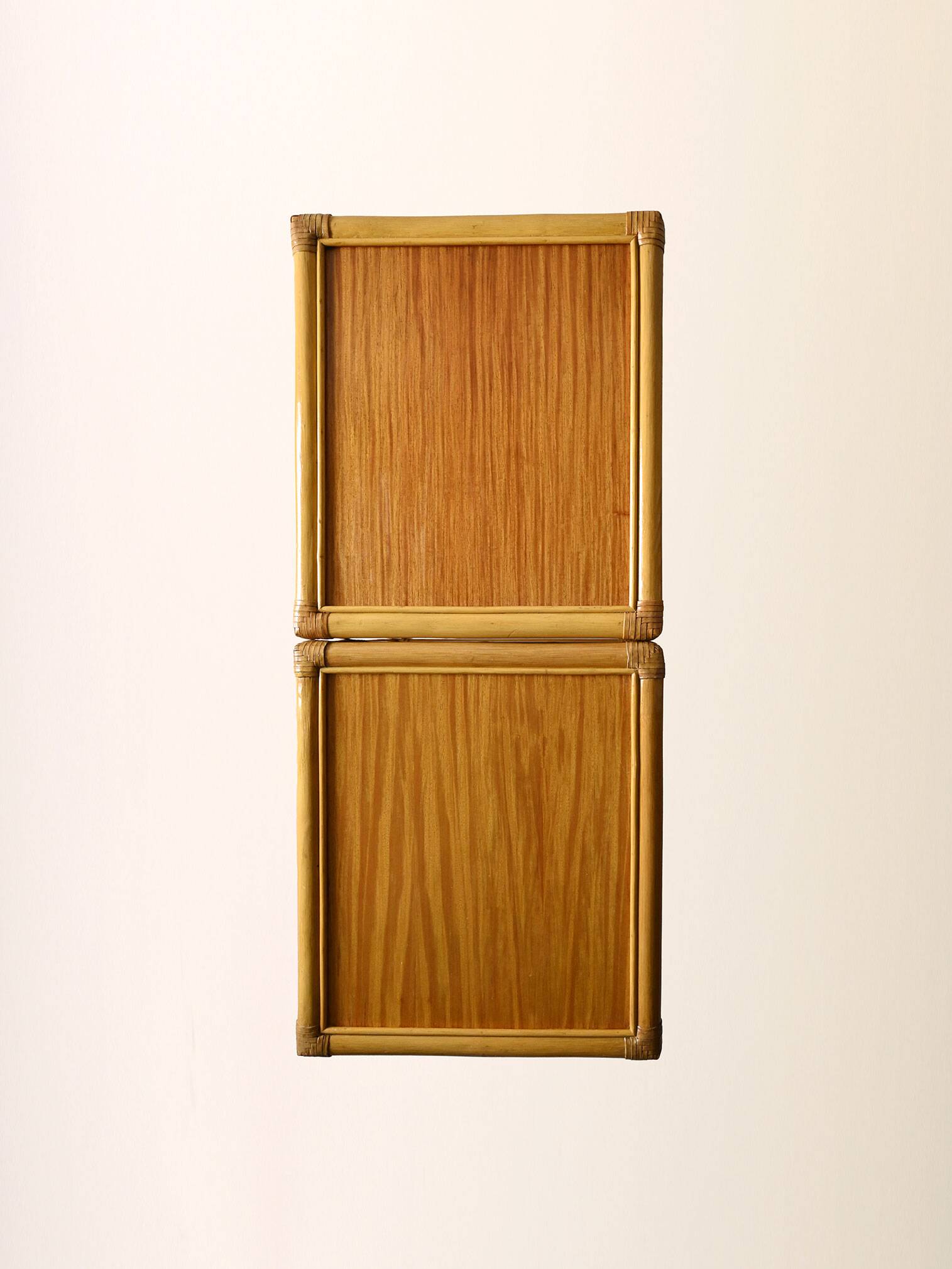 Vintage bamboo bedside tables