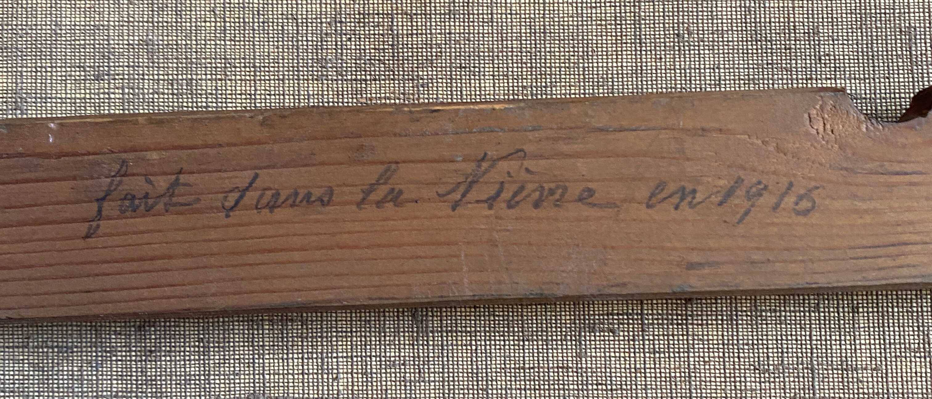 Painting dated 1916 "Coin de la Nièvre" by Louis Morel (1871-1954) + frame