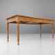 Wabi sabi style French dinner table in elm wood with drawer, ca. 1850