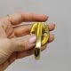 Gold-Colored Anodized Aluminum Coat Hooks, 1950s, Set of 2