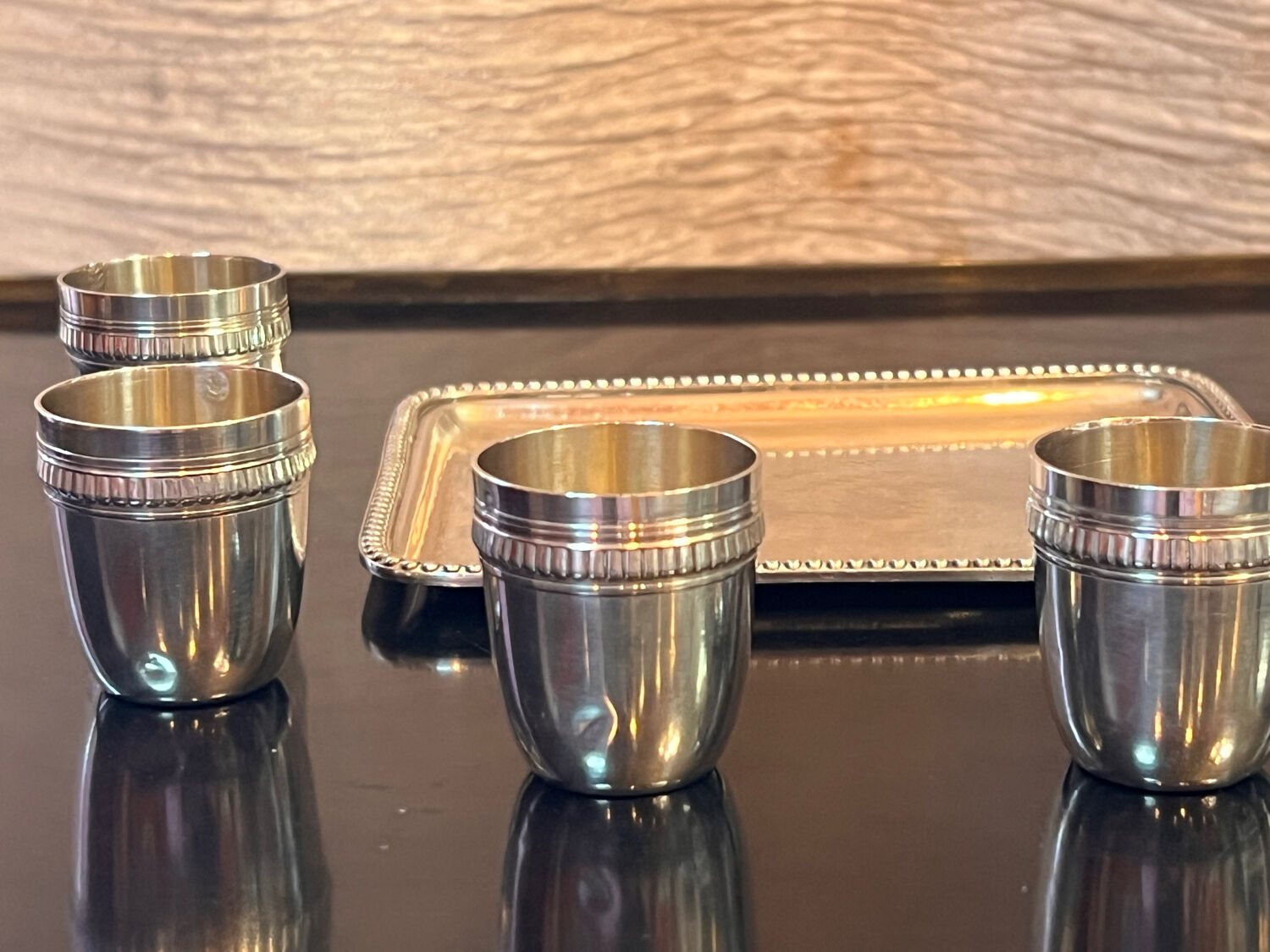 Gobelets à liqueur argent massif