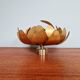 Gold metal floral wall light, 1960-70.