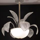 Luxury Barovier & Toso Chandelier, Murano Pulegoso Glass, 1950s