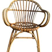 Set of 4 rattan armchairs from the 1960s, France.