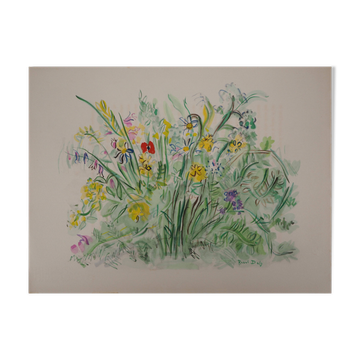Raoul DUFY : Fleurs printanières, Lithographie signée