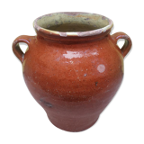 Old glazed grease pot