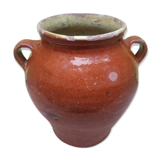 Ancien pot à graisse vernissé