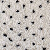 Tapis pois noirs en laine 100x150 cm