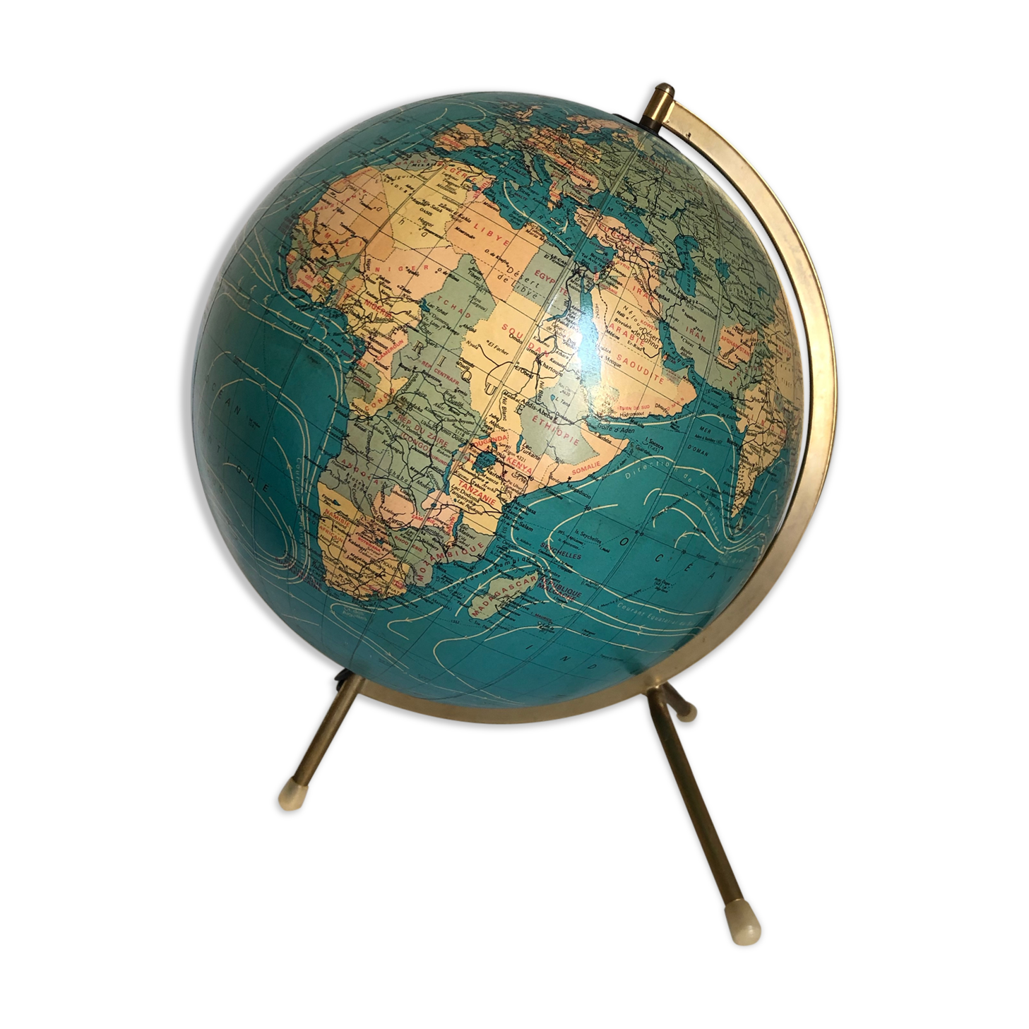 Globe terrestre PVC Taride 32cm vintage 1977