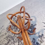 Rattan parrot coat rack