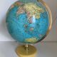 Large vintage 1970 terrestrial globe pvc jro verlag - 44 cm