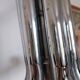 Chrome parrot coat rack with 12 hooks