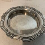 Bouillon couvert et deux petits plat en métal argenté XX siècle