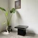 Black lacquer and brass console coffee table