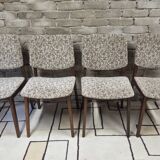 Set of 4 vintage Scandinavian teak chairs from the 1960s.