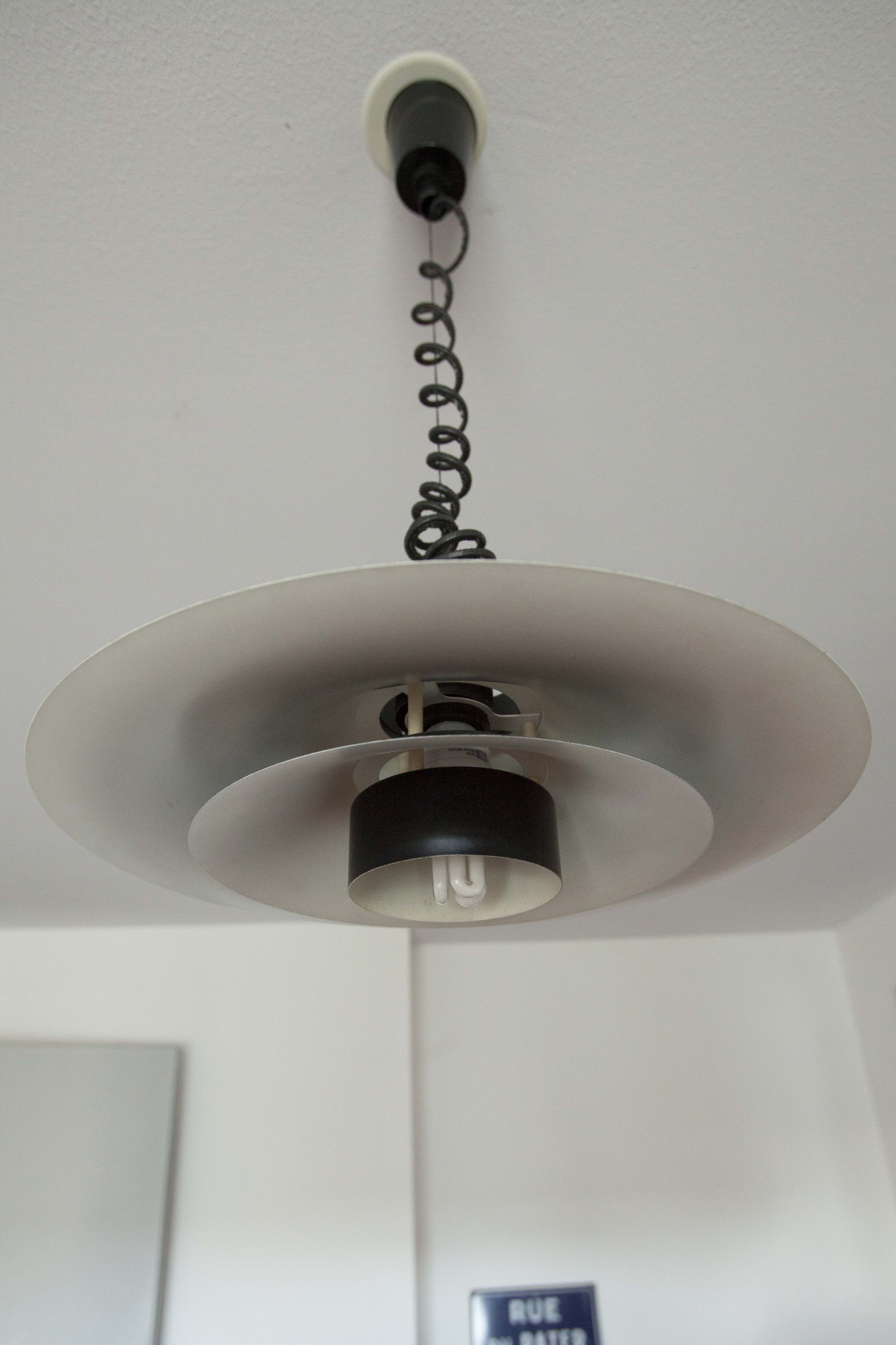 Suspension Danish 1960 black and white