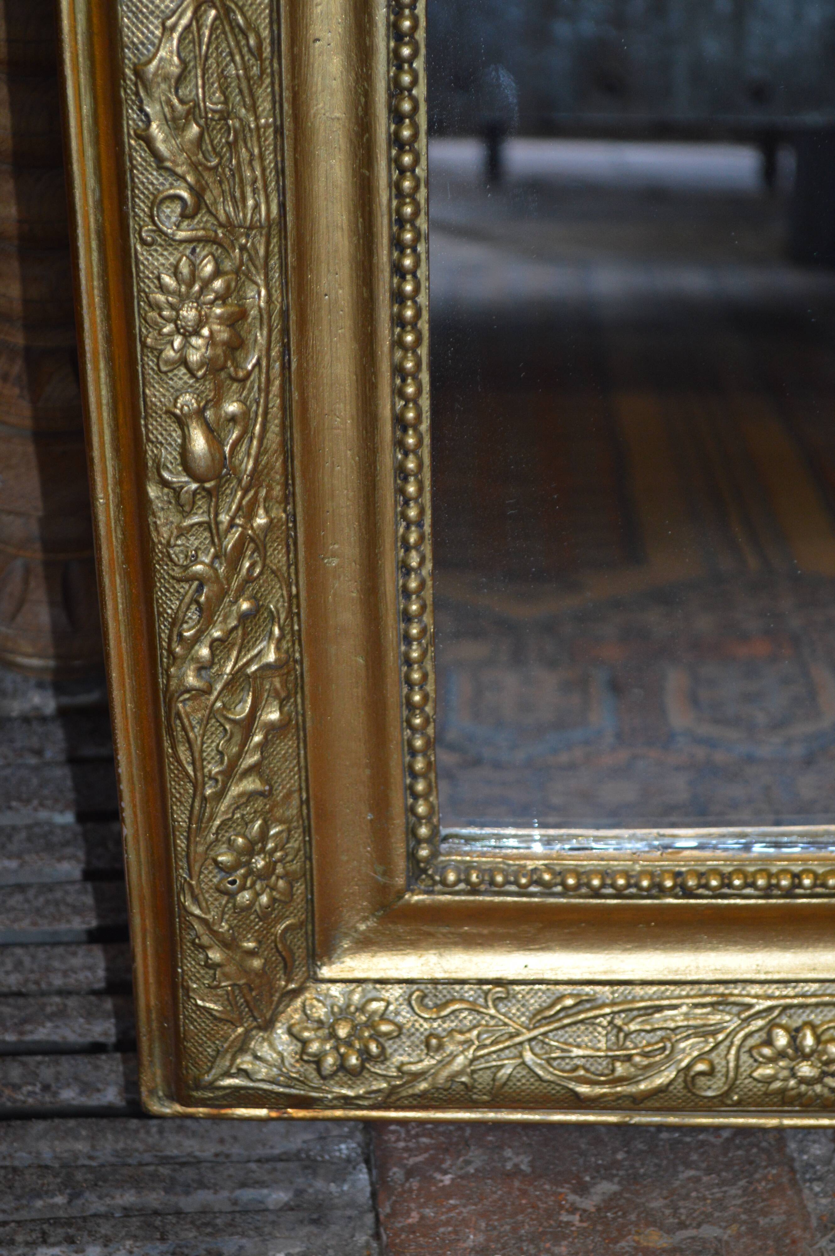 Louis Philippe style mirror with musical instruments