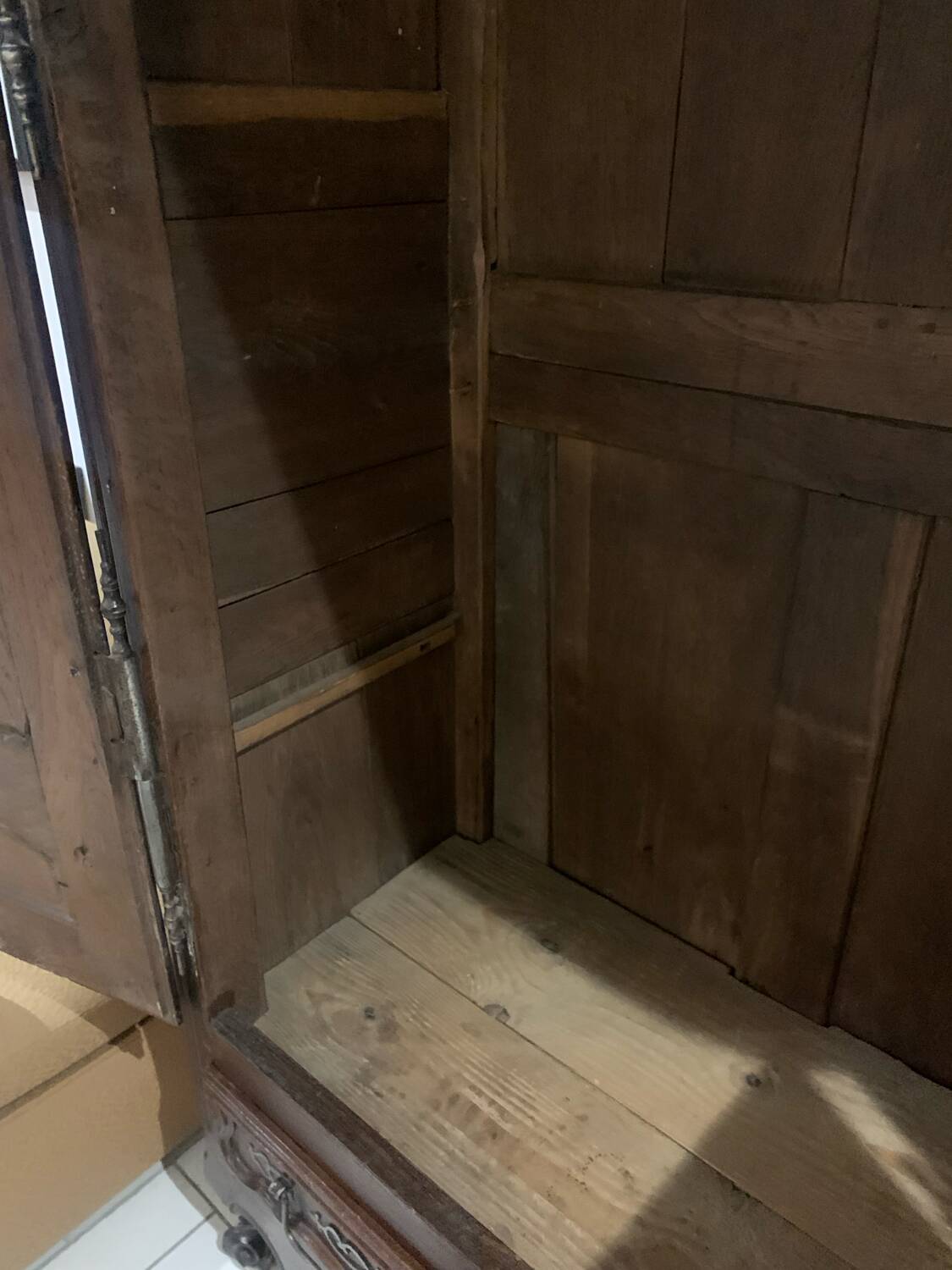 Antique Lorraine Wardrobe, 18th Century, Rustic Oak