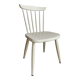 Vintage scandinavian style white chair in solid wood