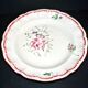 Flowered plate decoration street lamp old Strasbourg in faience signed KG Lunéville