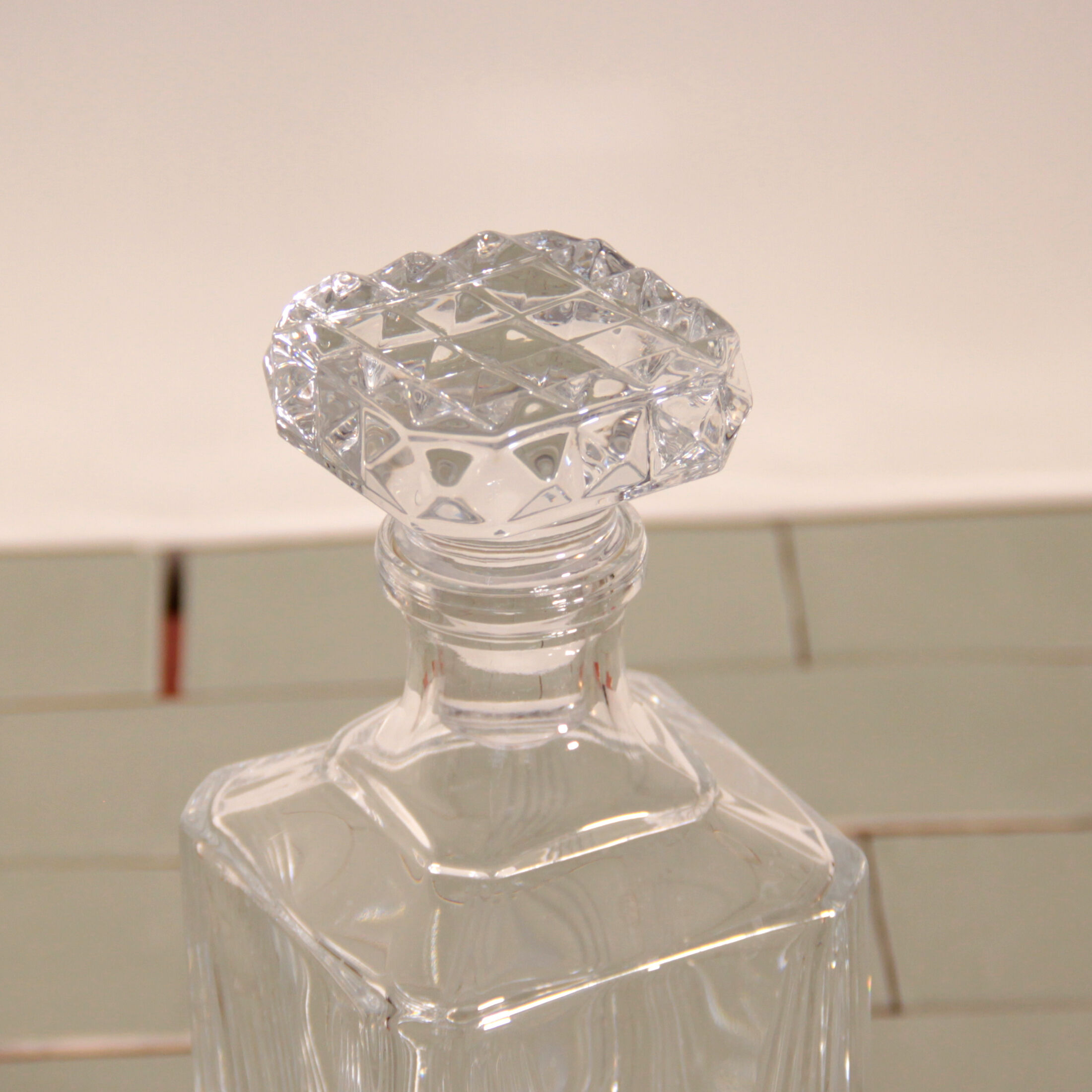 Vintage cut crystal whisky decanter