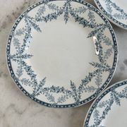 Set of 4 flat plates Creil and Montereau Labrador