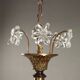 Lustre ancien style Empire en verre et métal doré, Italie, XXe siècle