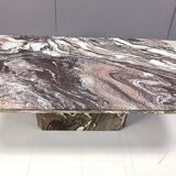 Vintage grey marble coffee table, 1970s
