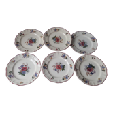 6 flat plates in earthenware of sarreguemines model agreste