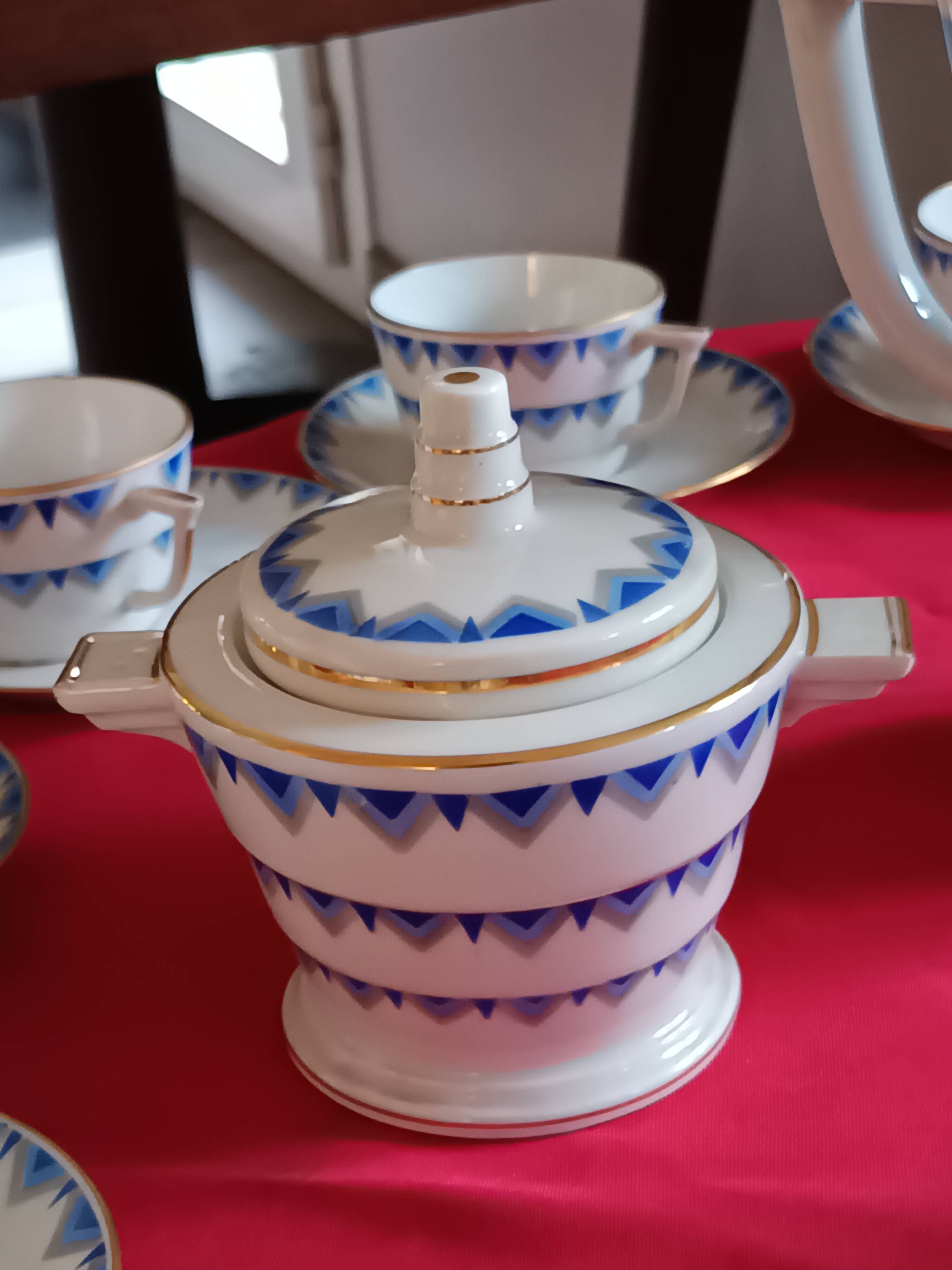 Art Deco coffee service Limoges attributed to Bétoule Legrand & Cie 1928