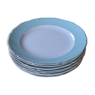 Vintage plates aqua/mint edge Ceranord