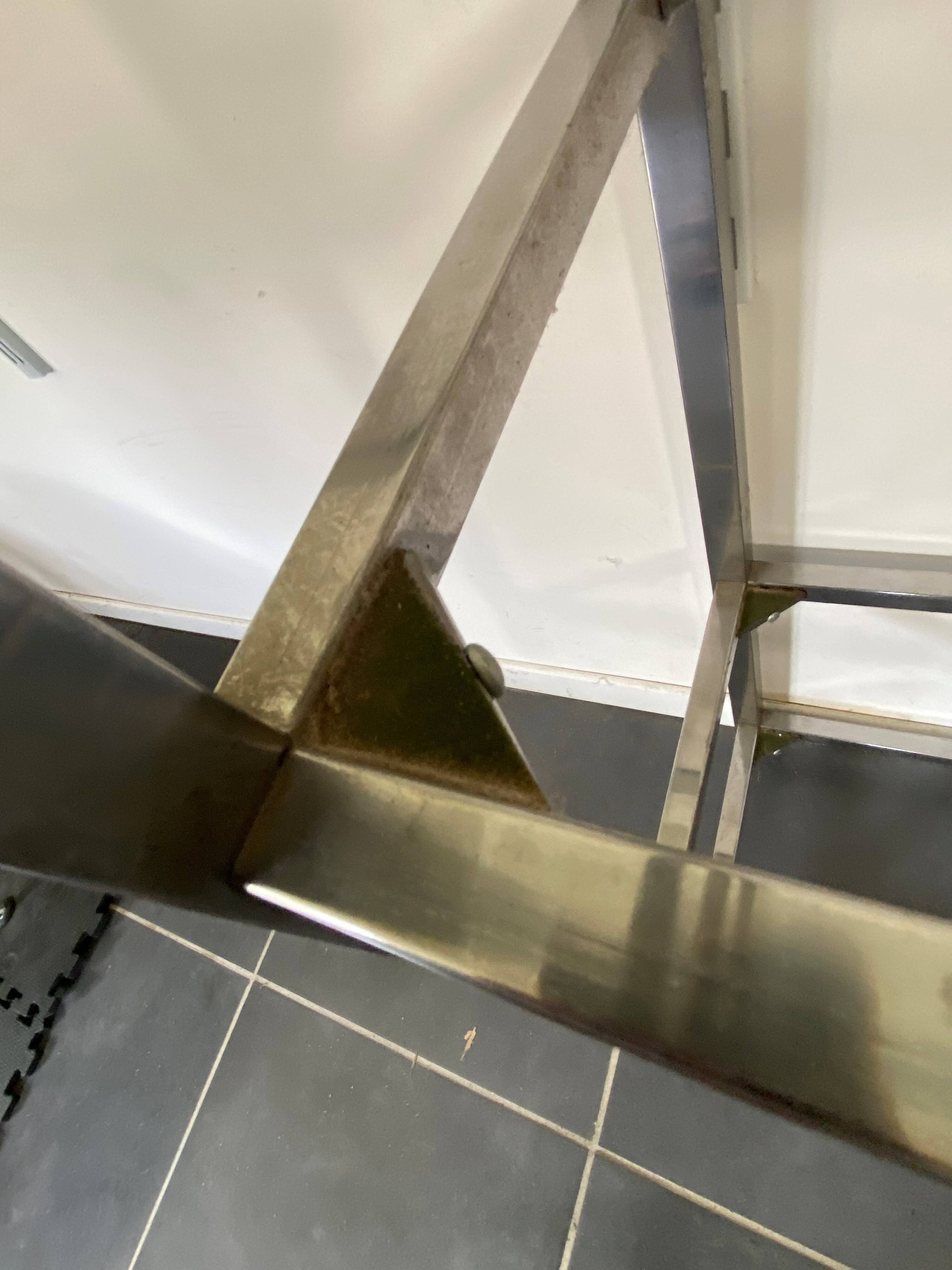 Library n2 display shelf modular wall unit glass and chrome vintage 70s