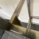 Library n2 display shelf modular wall unit glass and chrome vintage 70s