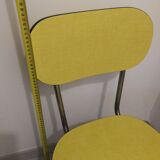 Chaise Formica jaune vintage