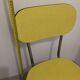 Chaise Formica jaune vintage