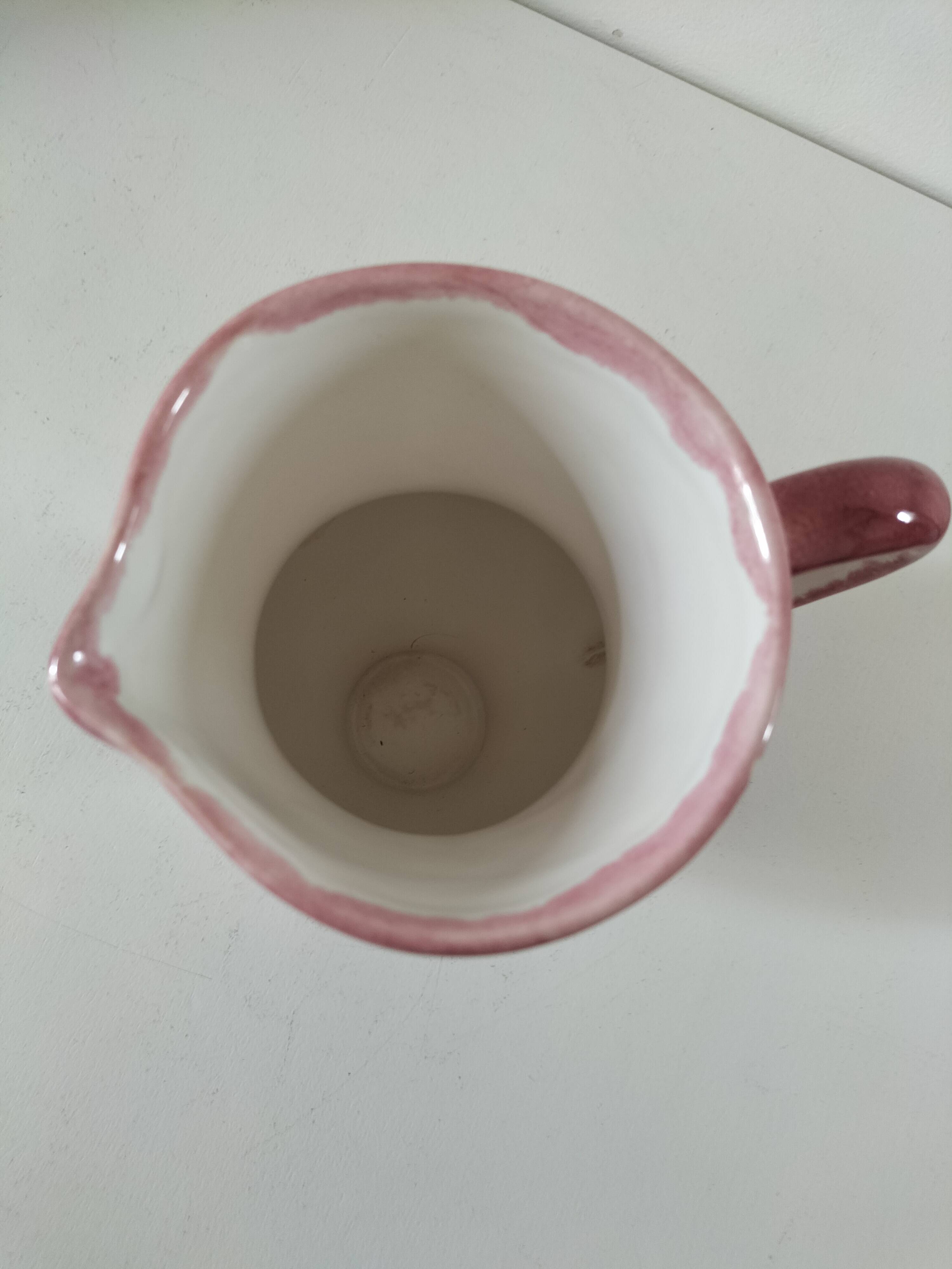 Henriot Quimper Camaïeu pink collection pitcher