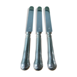 12 antique Ercuis table knives in silver metal