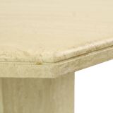 Vintage Octagonal Travertine Coffee Table 70s Design Italian