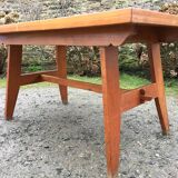 Vintage table René Gabriel in beech period reconstruction