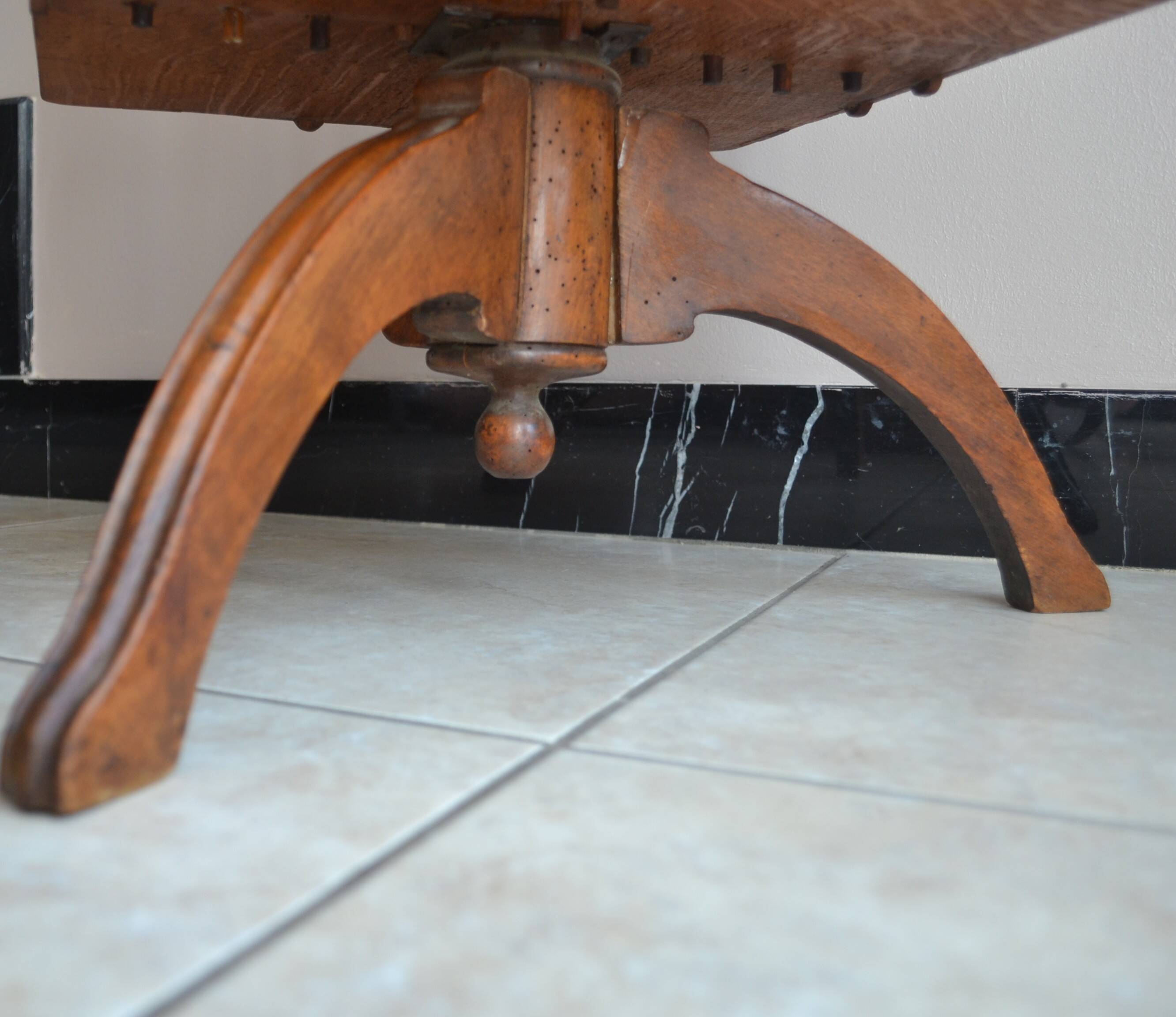 Antique Solid Wood Revolving Bookcase