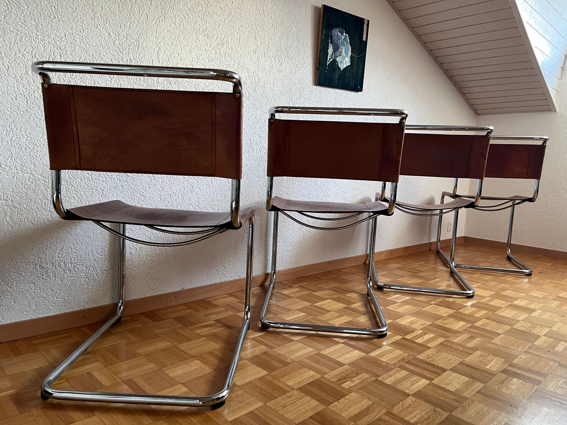 4 chaises B33 Marcel Breuer