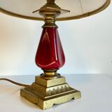 Vintage ceramic and brass lamp