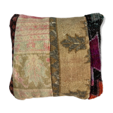 Housse coussin vintage turc patchwork tapis 40x40 cm