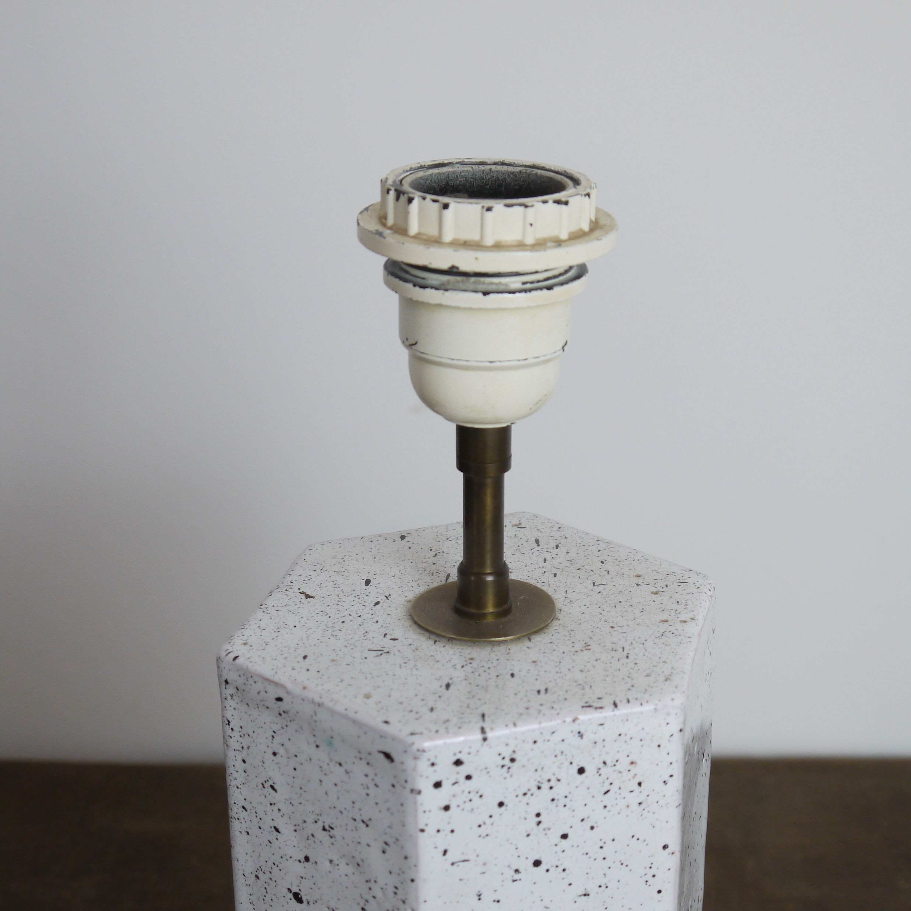 Black and white ceramic lamp foot