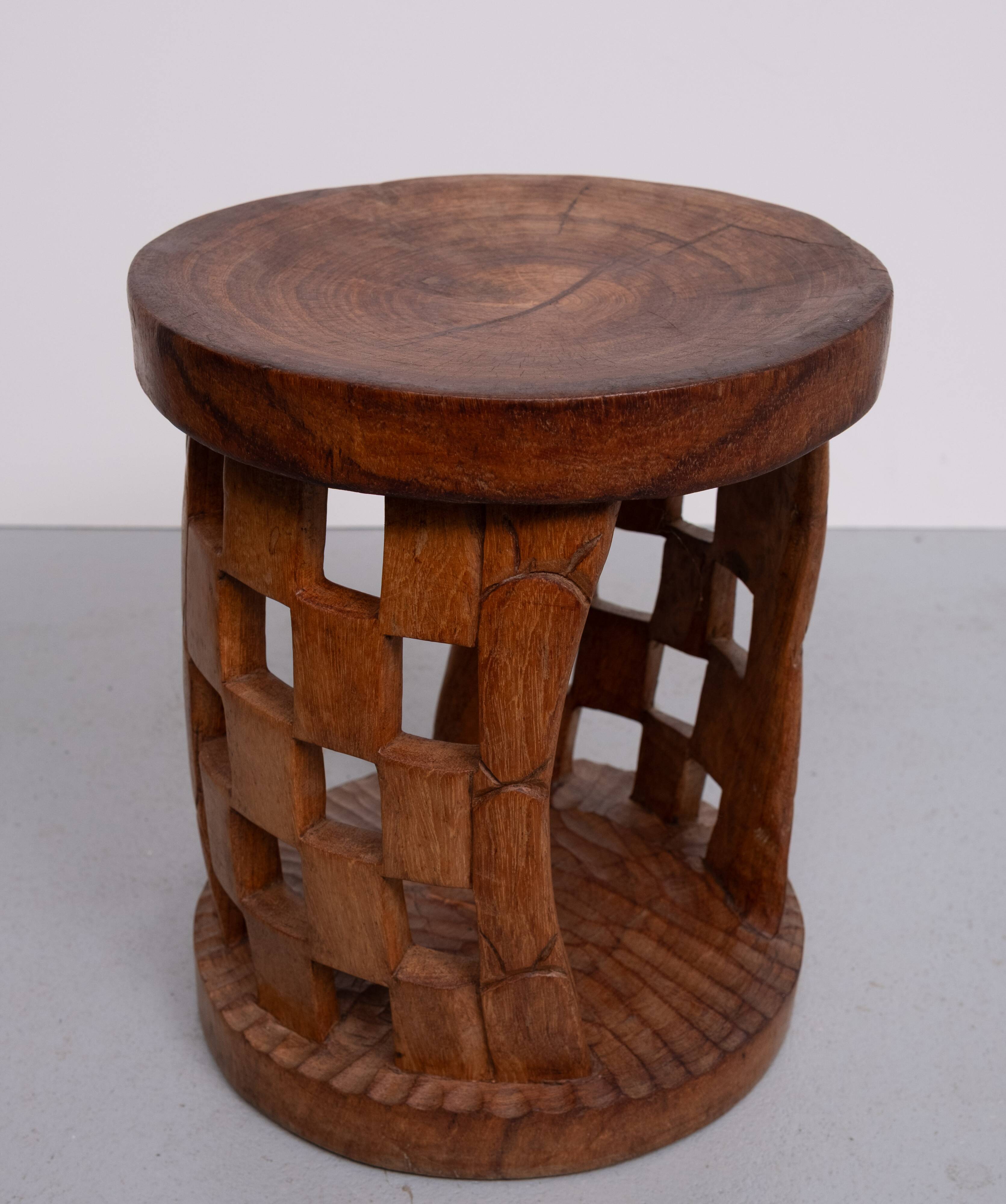 African hand carved stool Cameroon 1950s
