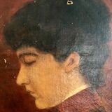 An elegant XIX th oil portrait