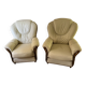 pair of leather armchairs